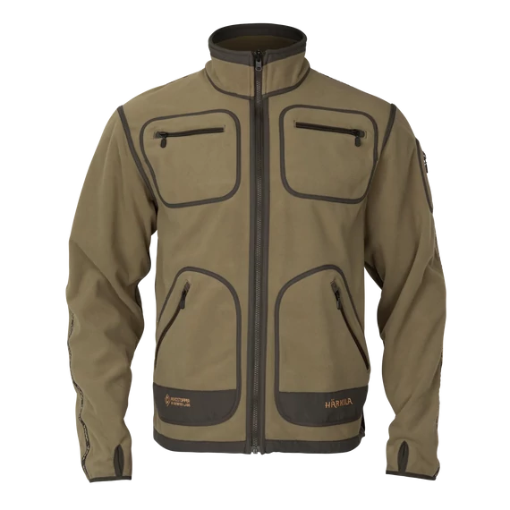 Härkila Kamko Fleece pulóver (Dark antique bronze/Willow green)